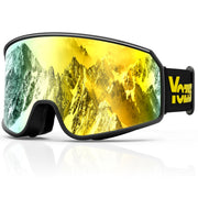 YOZISS front view of goggles showing clean profile and clear lens benefit