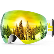 YOZISS front view of goggles showing full-frame protection and visibility benefit