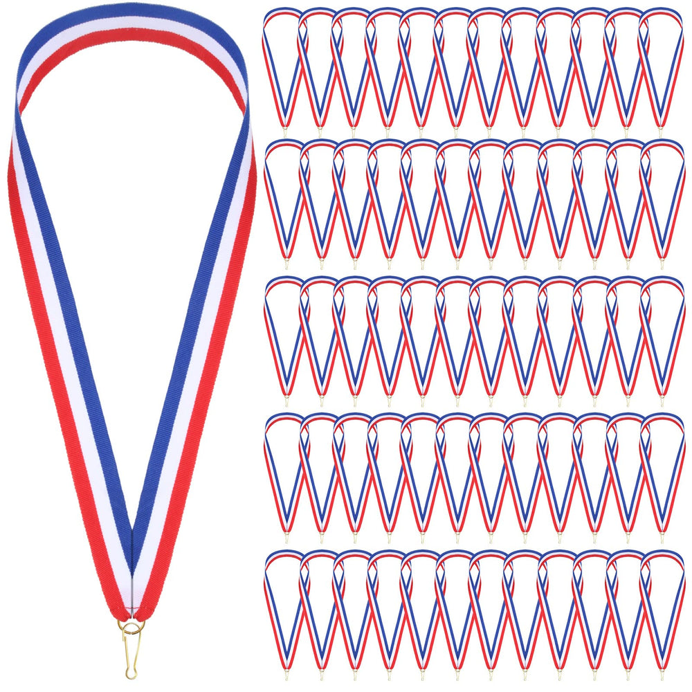 Ysleen front view pack showing 100 patriotic lanyards, easy event prep benefit