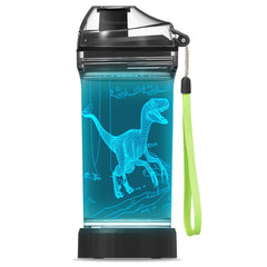 YuanDian front view showing dinosaur design and clear LED tube for playful hydration