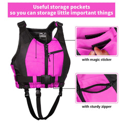 Yueta zippered pocket detail showing secure storage for essentials benefit