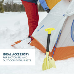 Yukon Charlie's folded compact shovel packed and easy to store