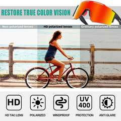 YUNBLL&KO sunglasses worn by cyclist for clearer road vision and UV protection