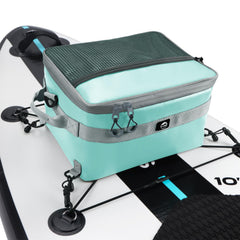 YVLEEN paddle board cooler front view on deck showing compact design and easy access