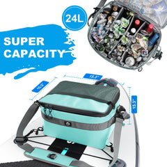 YVLEEN paddle board cooler exterior mesh pocket holding sunscreen and keys for quick reach