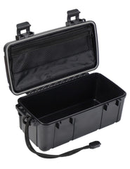 YVUDW front view of waterproof dry box showing secure latch and compact shape for safe storage