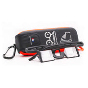 YY Vertical Plasfun Evo front view showing sporty black frame and clear prisms for comfortable belaying