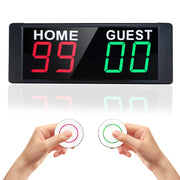 YZ front display showing bright red and green scores for clear viewing