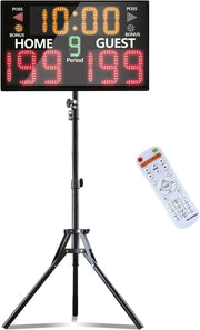 YZ scoreboard front display with bright digits for fast game awareness