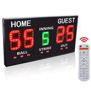 YZ scoreboard front view showing bright digits and readable layout for quick reference