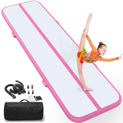 ZAFIED front view of pink air track showing full length and flat surface benefit