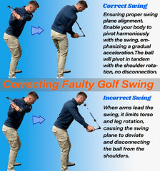 Zcoorey trainer in use on the range demonstrating hinge and rotation benefit