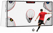 ZEALFEEL front view of 12x6 target net showing five scoring zones and fast setup benefit