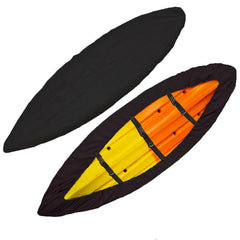 zen shi fu front view of cover protecting kayak, shows full coverage benefit