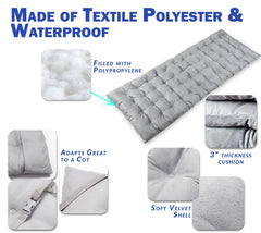Zento Deals folded compact mattress pad for easy transport and storage