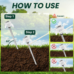 Zhenx hex adapter included for fast manual or powered stake installation