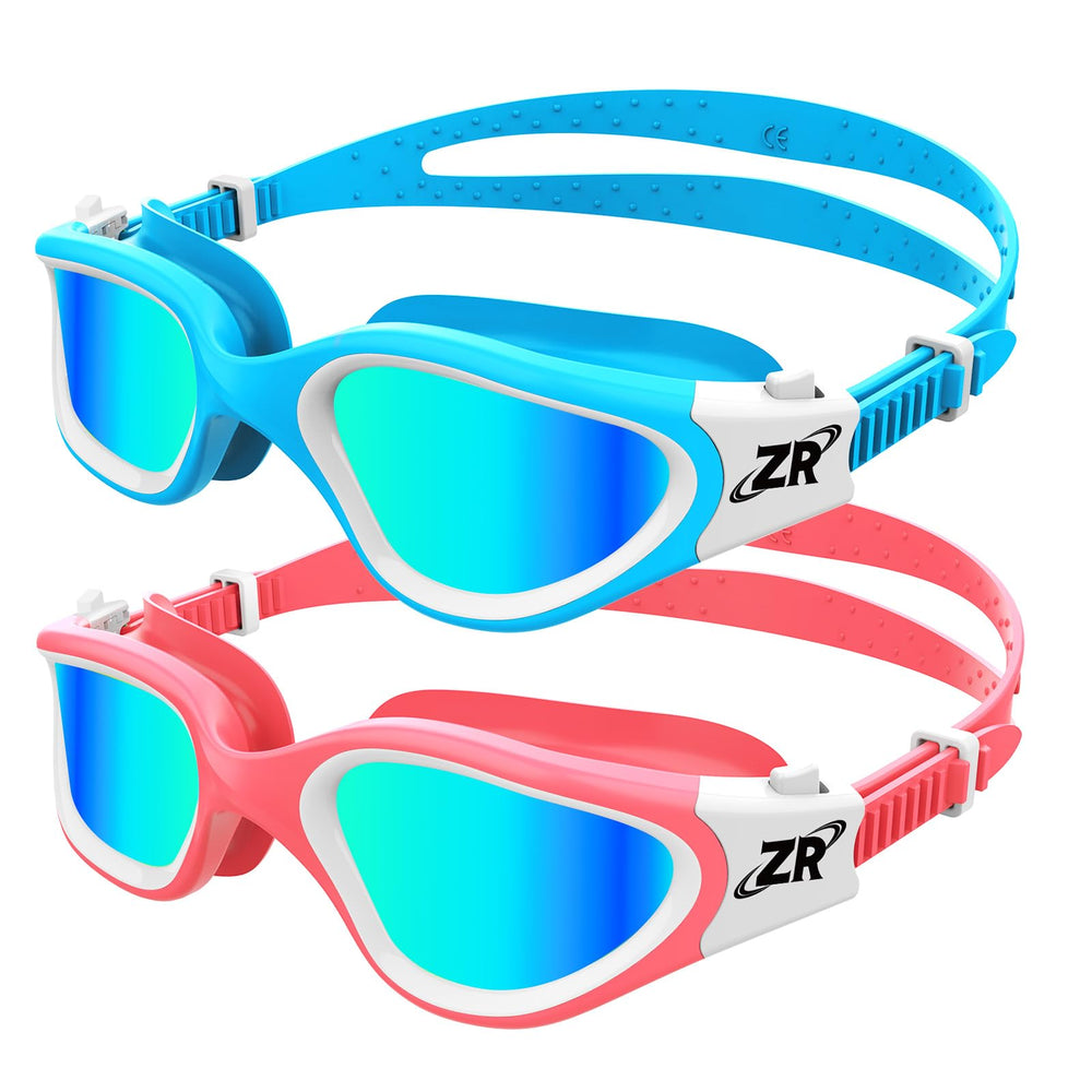 ZIONOR front packaging showing two GoldLens goggles and benefits