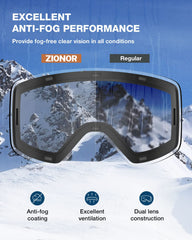 ZIONOR X11 magnetic lens attachment in action for quick on-mountain lens swaps