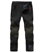Zoofly front view of black winter pants showing waterproof shell and fit benefit