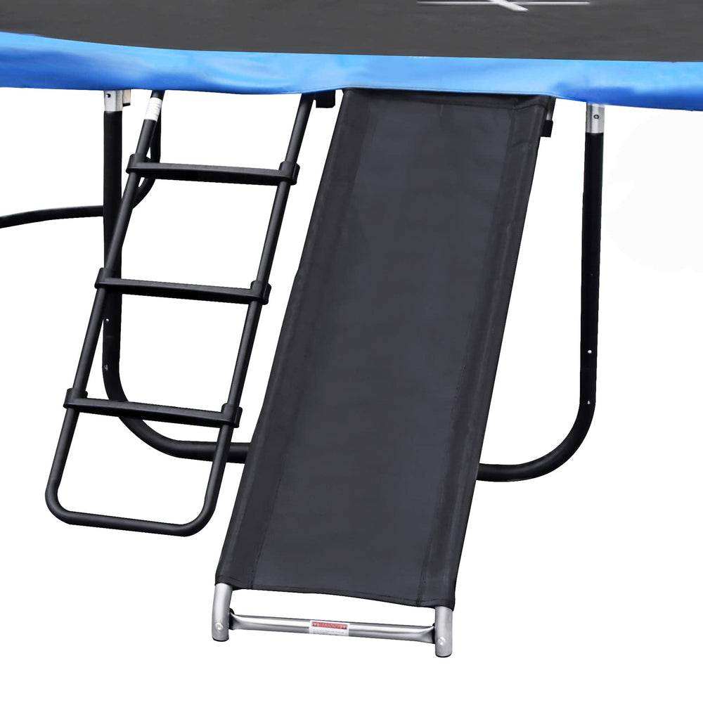 Zoomster front view of assembled ladder and slide kit showing accessibility benefit