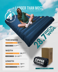 ZOOOBELIVES built-in stomp pump detail for fast hands-free inflation