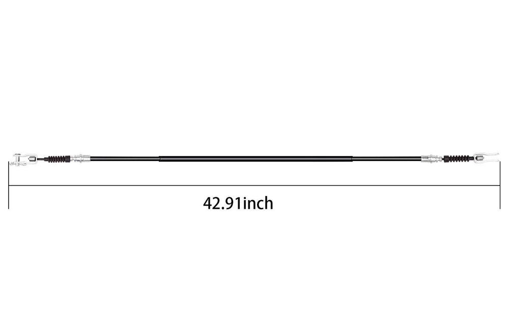 10L0L cable laid beside tape measure showing 42 inch length benefit