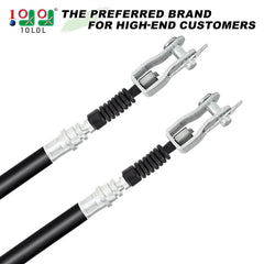 10L0L close-up of cable end fitting illustrating durable OEM-style connection