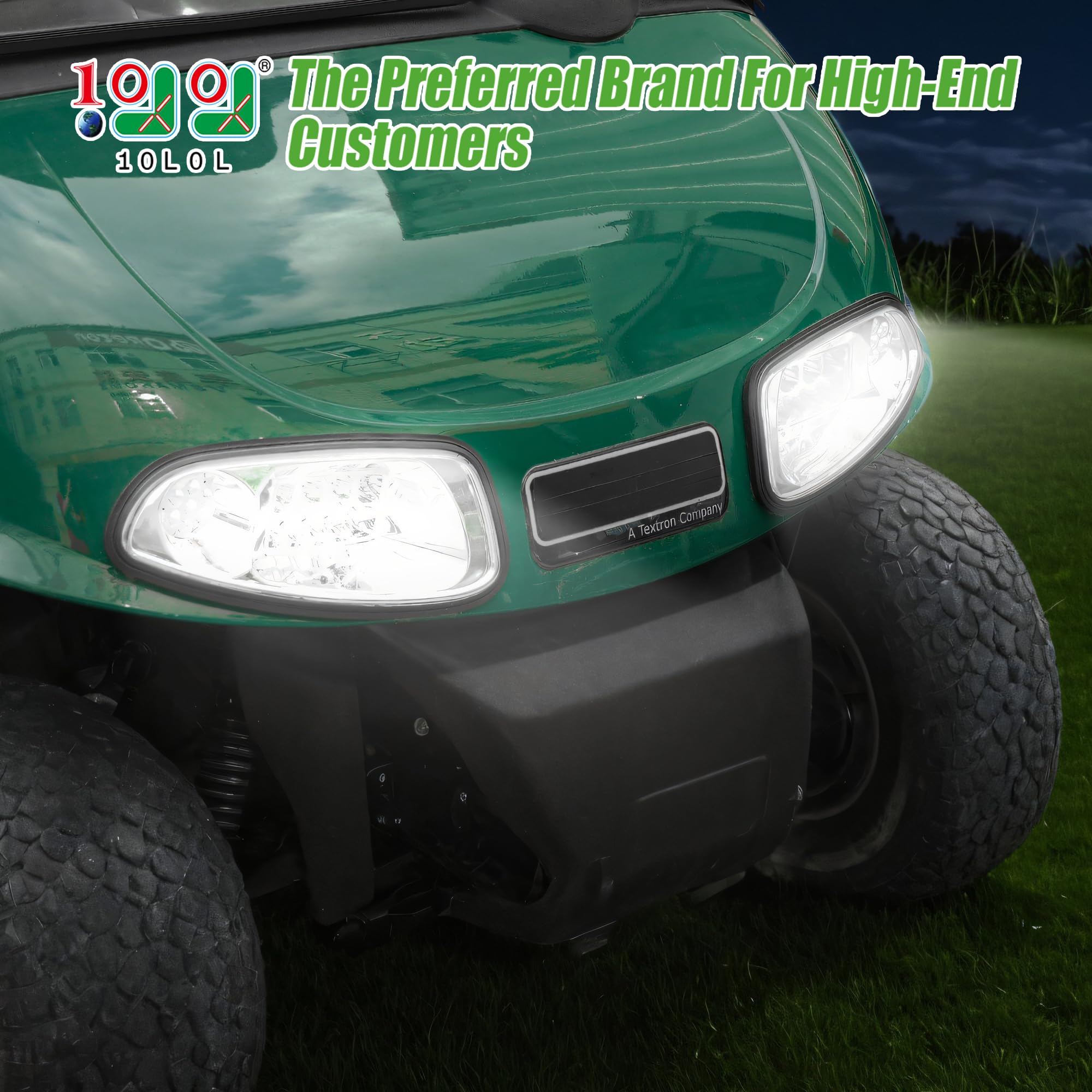 10L0L driver-side headlight close-up highlighting precise fit and durability