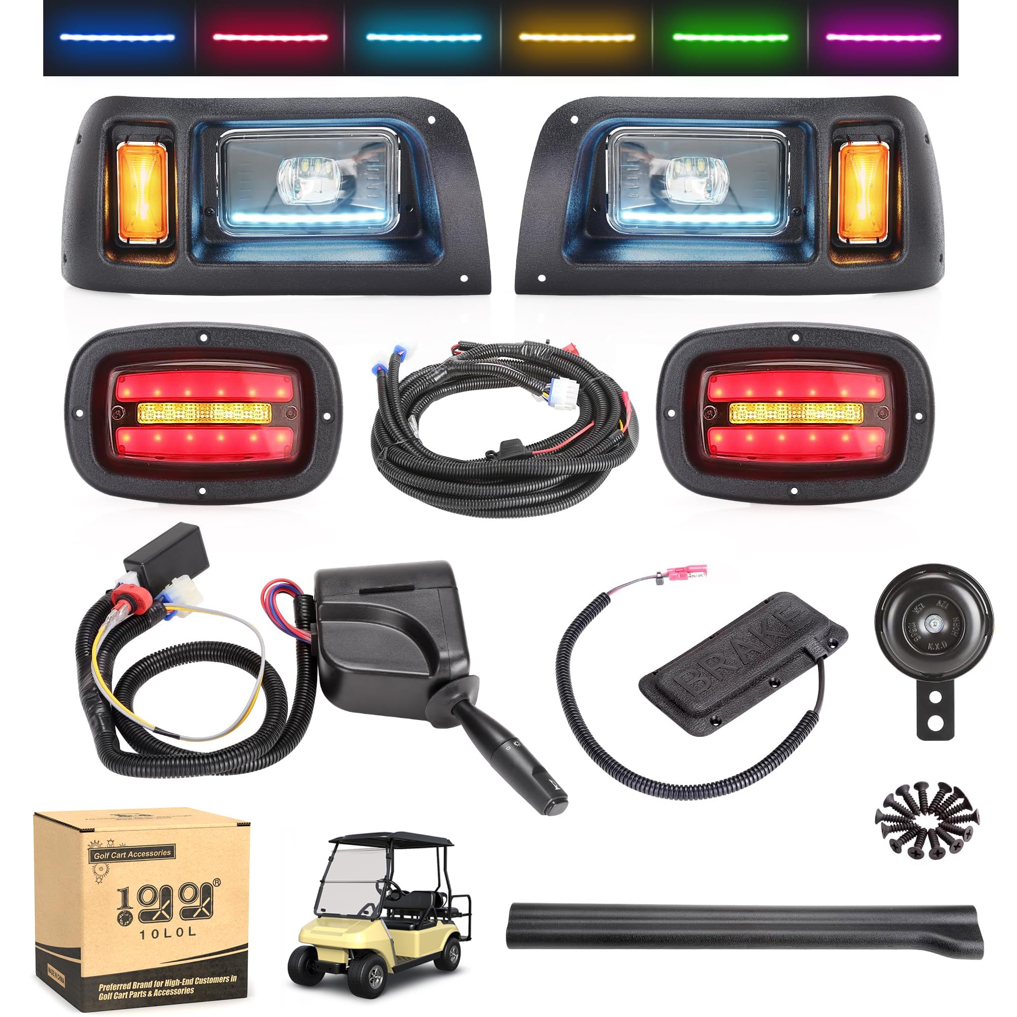 10L0L front headlight assembly showing bright beams and improved night visibility