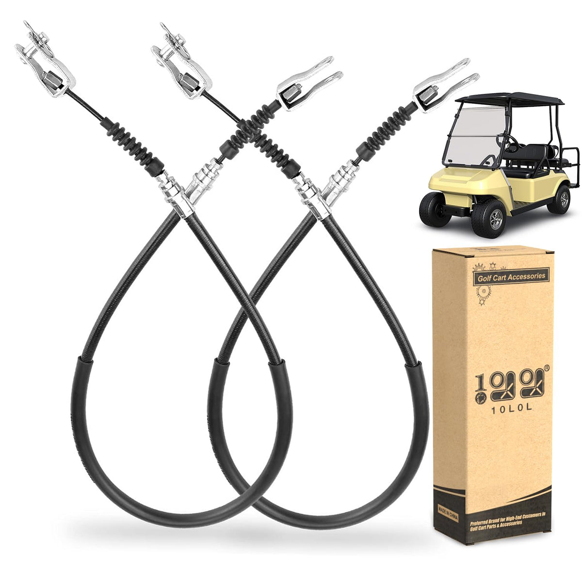 10L0L front packaging showing both brake cables and listing fitment benefits