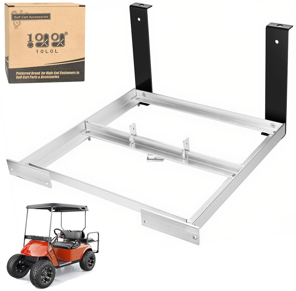 10L0L front view aluminum battery tray showing fit and stability