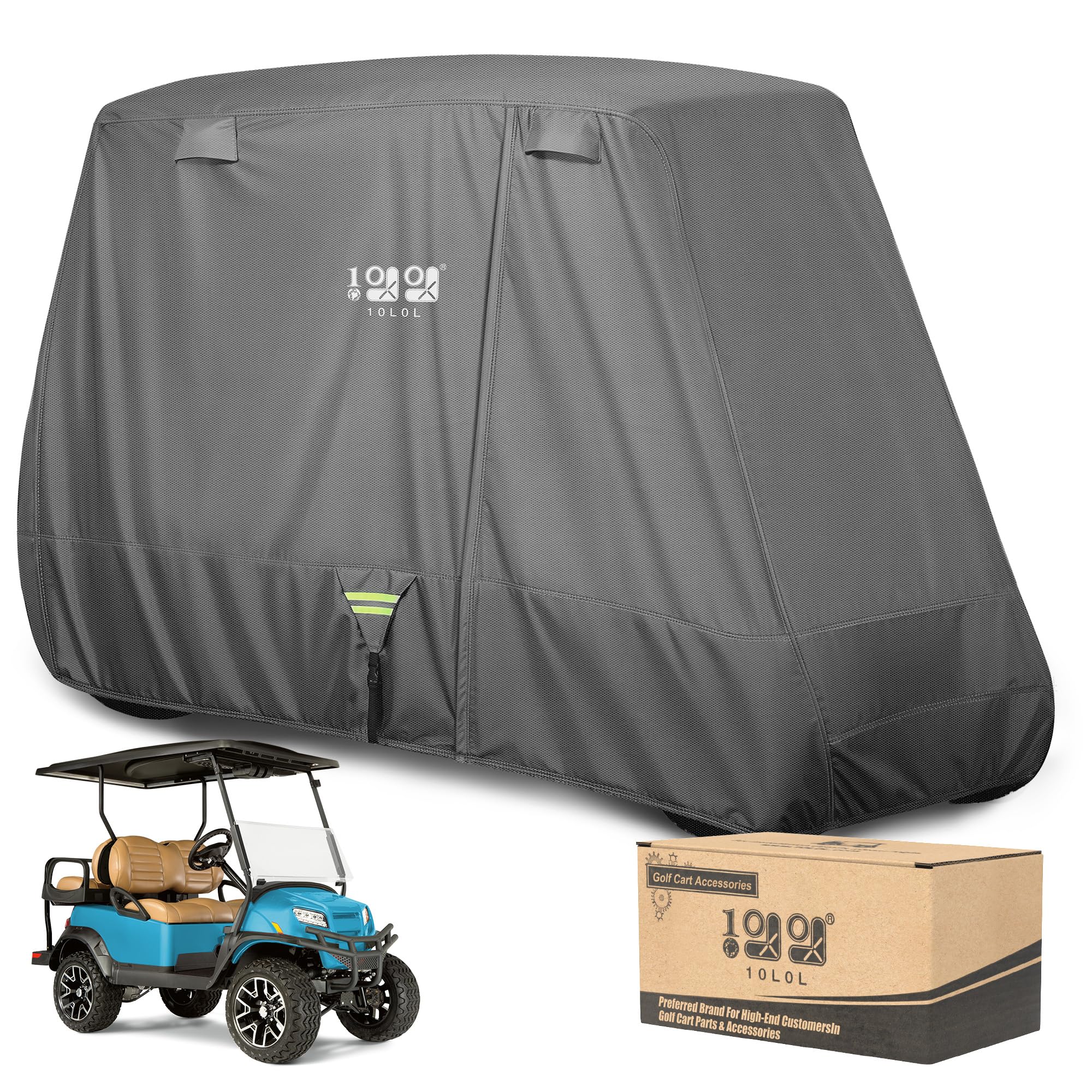 10L0L front view of cover protecting cart from weather