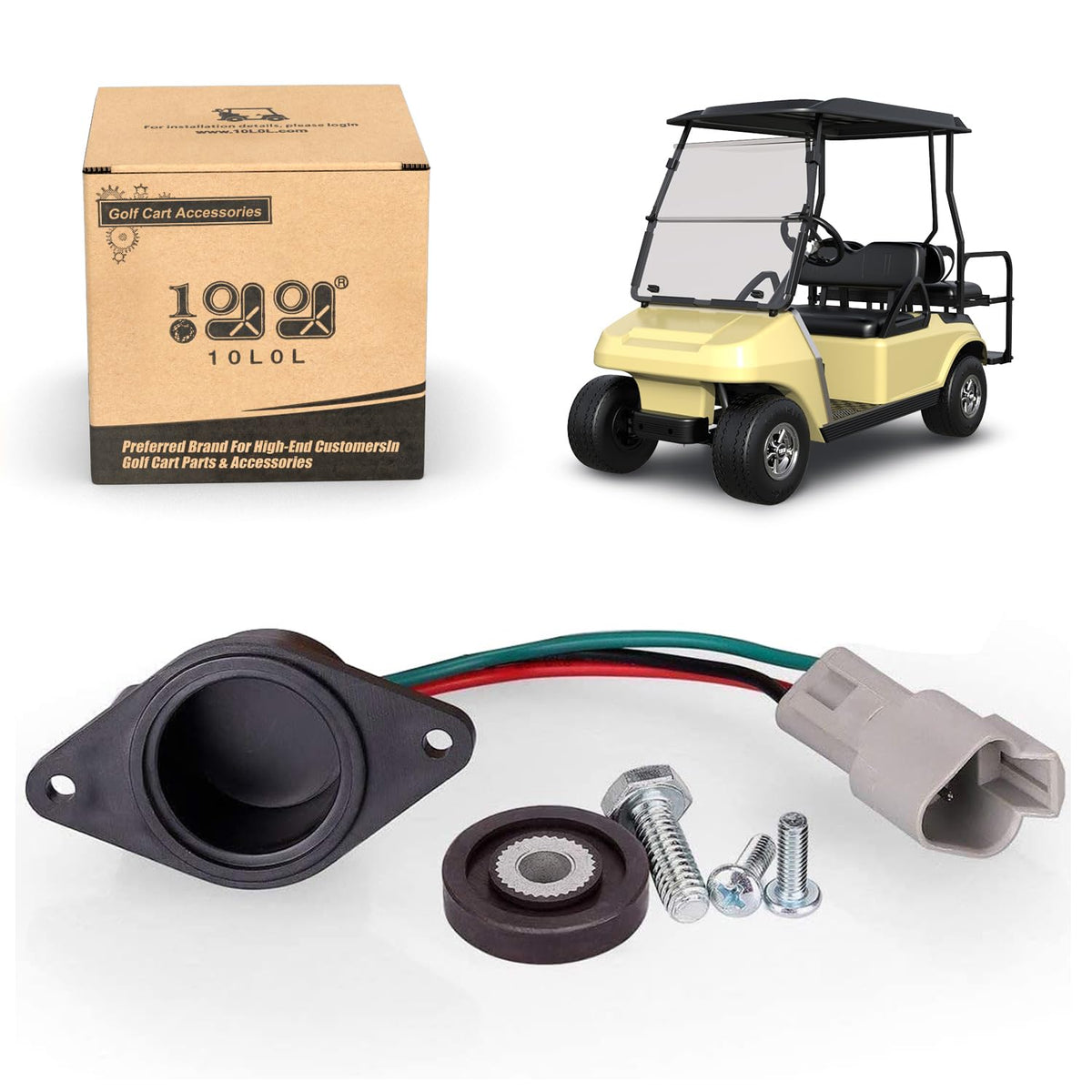 10L0L front view of speed sensor and magnet showing compact design and easy fit