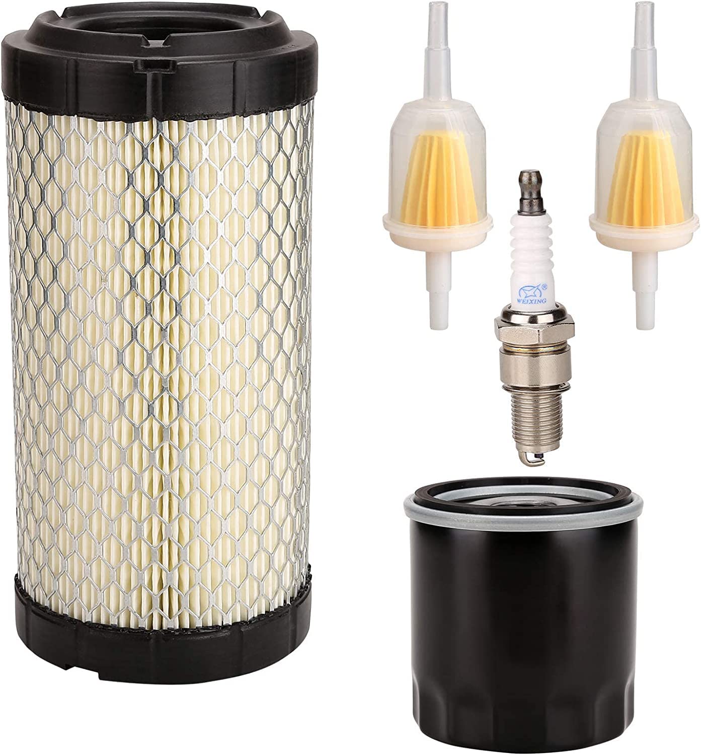 10L0L fuel filters pair displayed for easy dual-line or replacement convenience