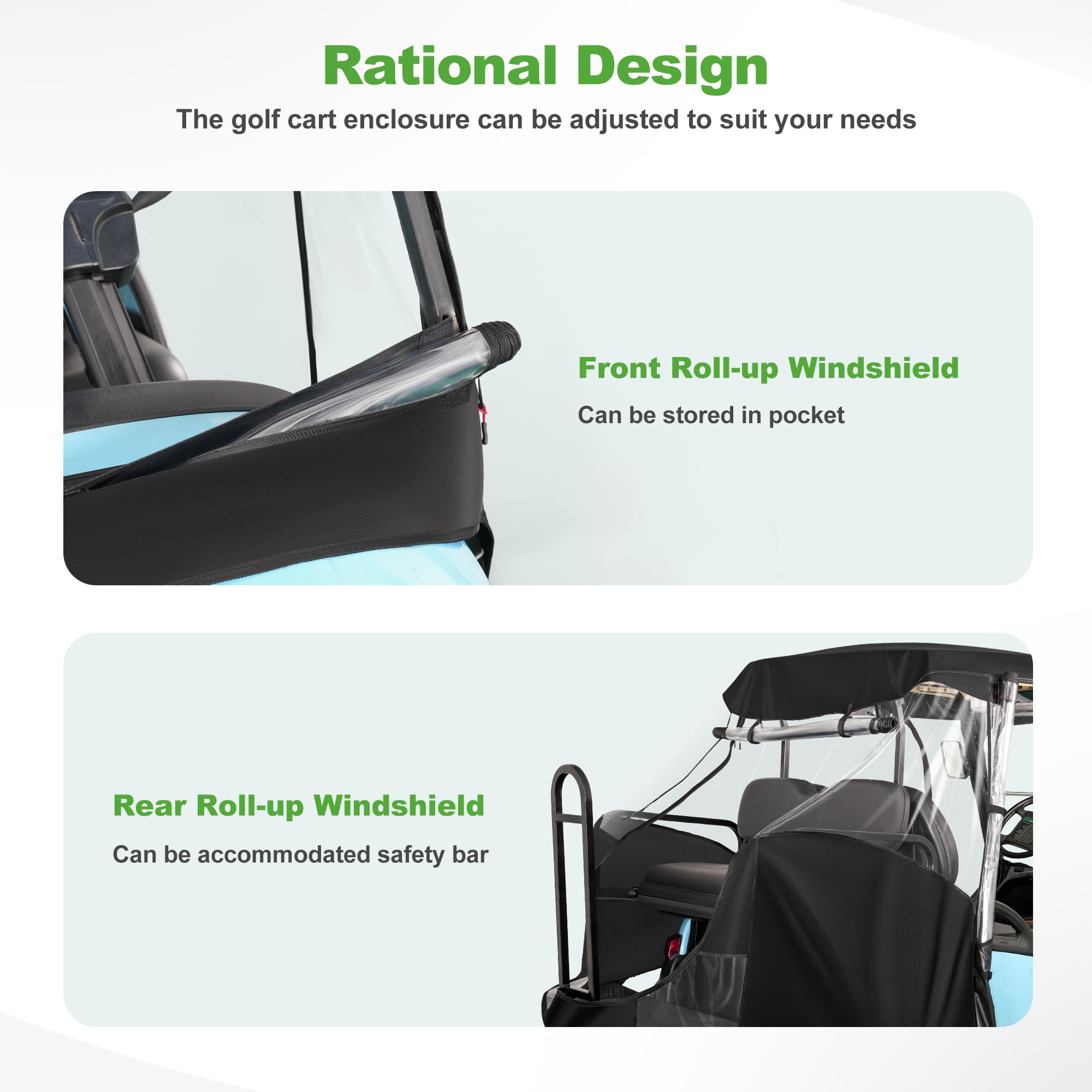 10L0L enclosure in use on course offering weather protection for riders
