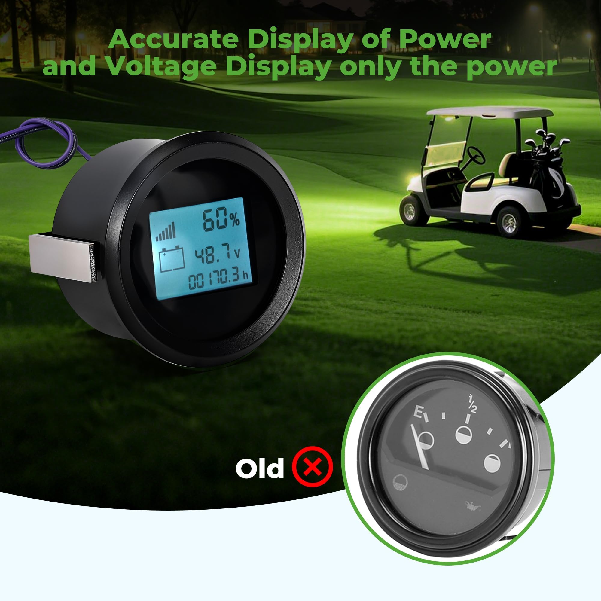 10L0L installed in EZGO RXV dash demonstrating secure factory fit