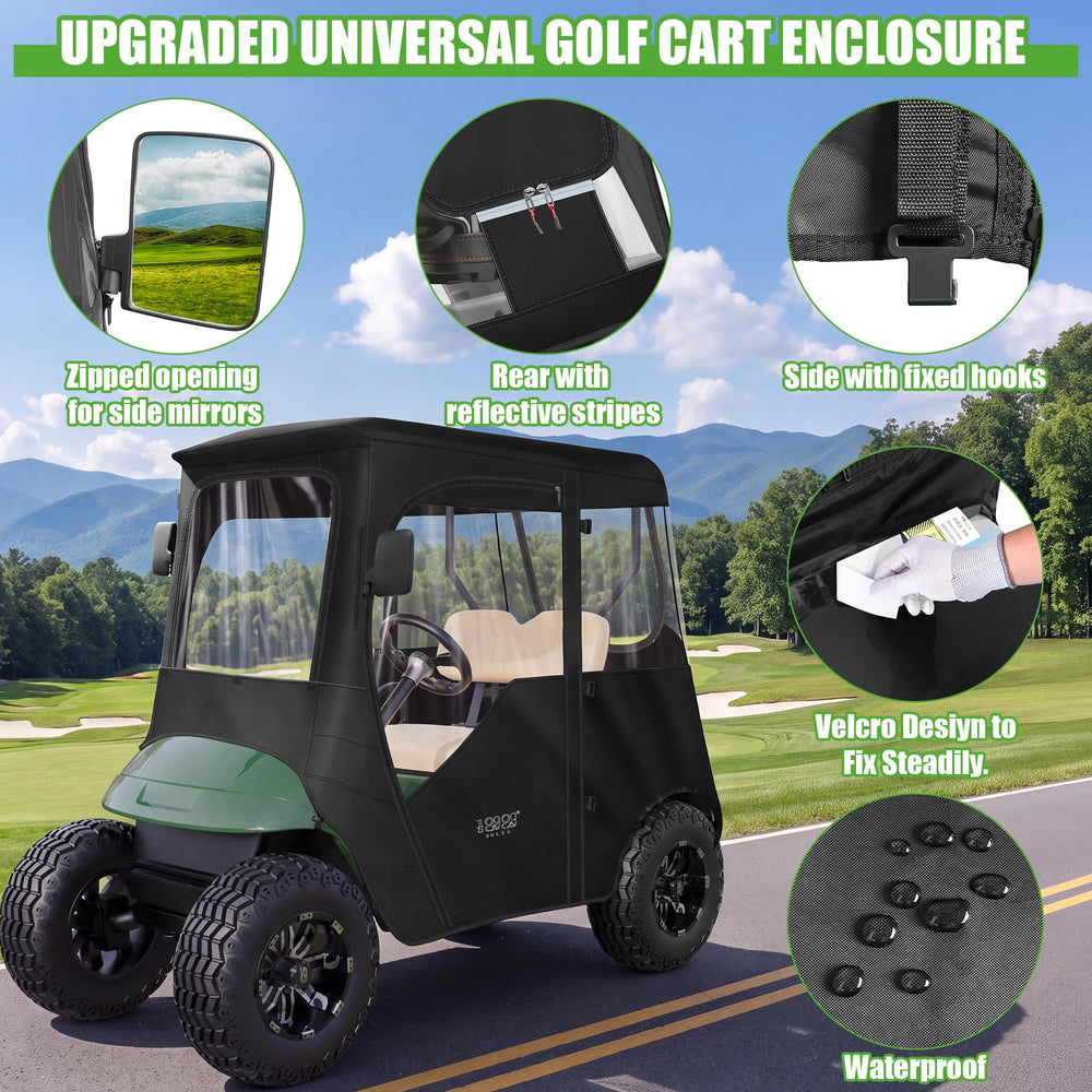 10L0L enclosure installed on cart side profile providing full rider protection
