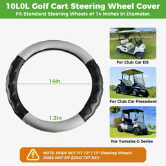 10L0L cover installed on Club Car DS showing refreshed wheel look