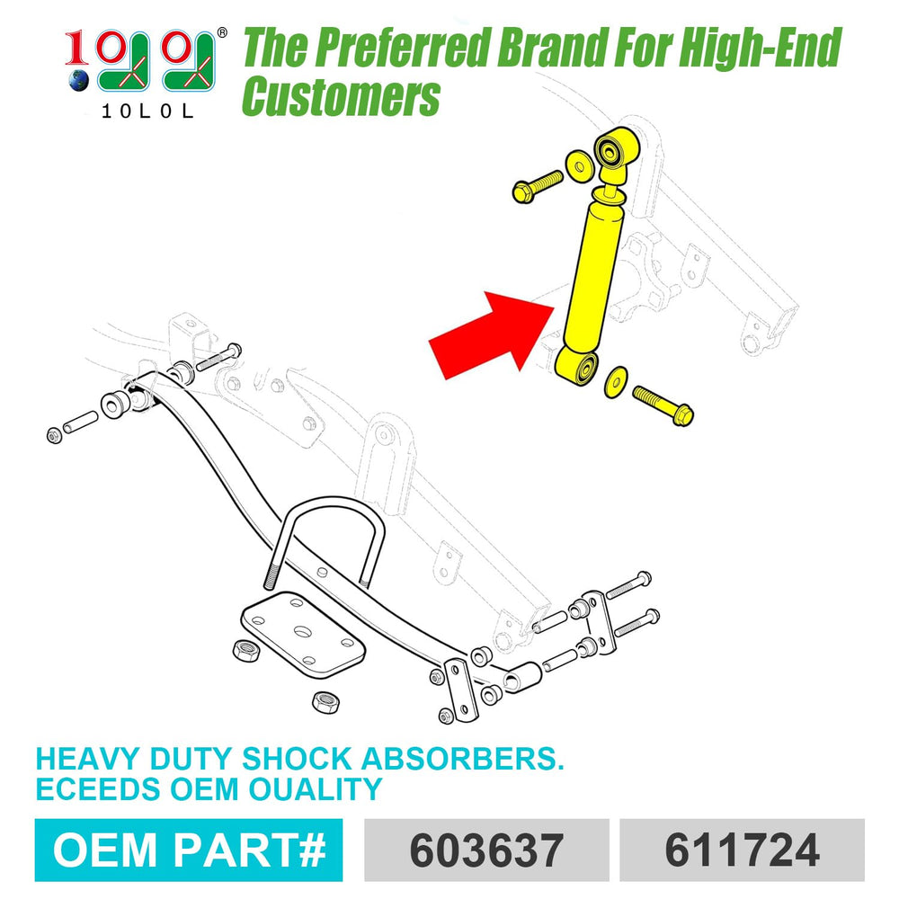 10L0L installed on EZGO RXV rear axle demonstrating restored stability