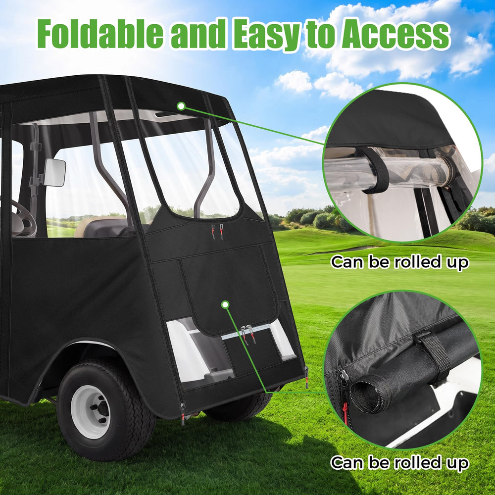 10L0L installed on EZGO TXT cart for complete two-passenger fit