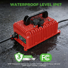 10L0L charger installed on a Club Car golf cart demonstrating simple no-cut connection