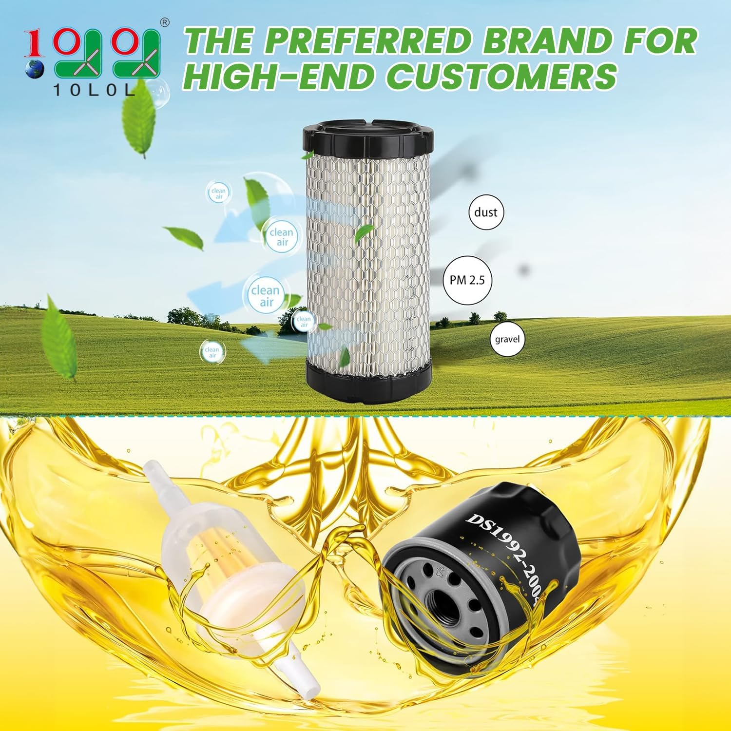 10L0L oil filter closeup detail for secure sealing benefit