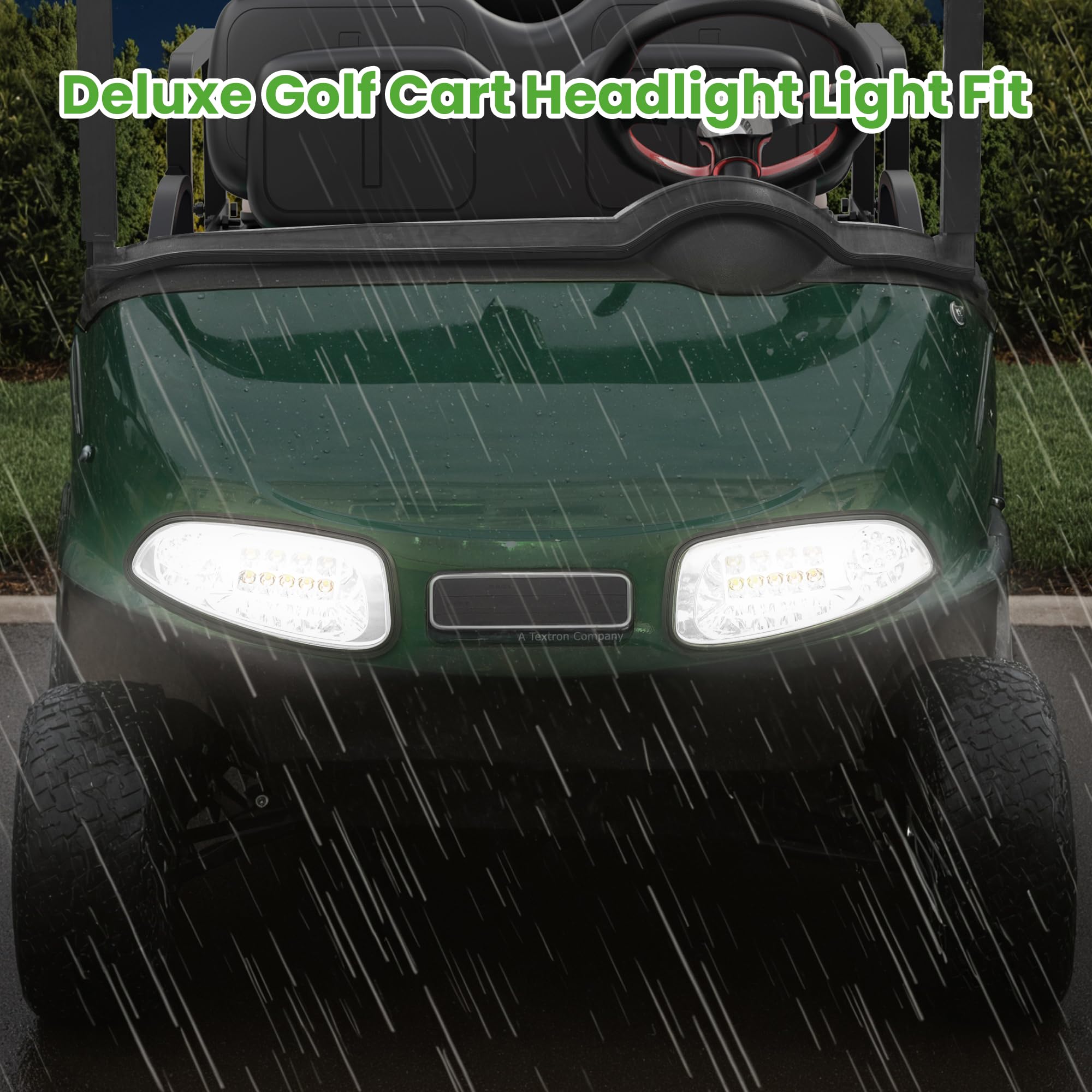 10L0L passenger-side headlight close-up showing lens clarity and longevity