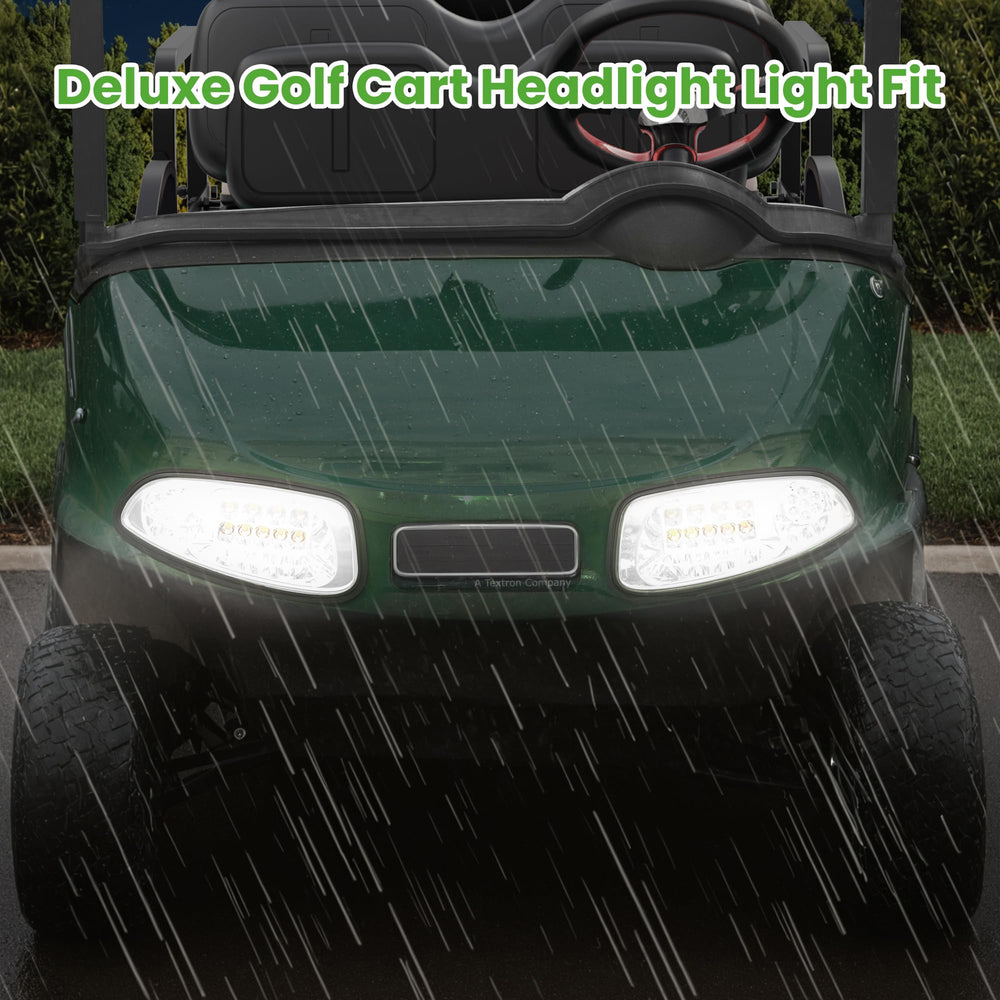 10L0L passenger-side headlight close-up showing lens clarity and longevity