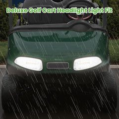 10L0L passenger-side headlight close-up showing lens clarity and longevity