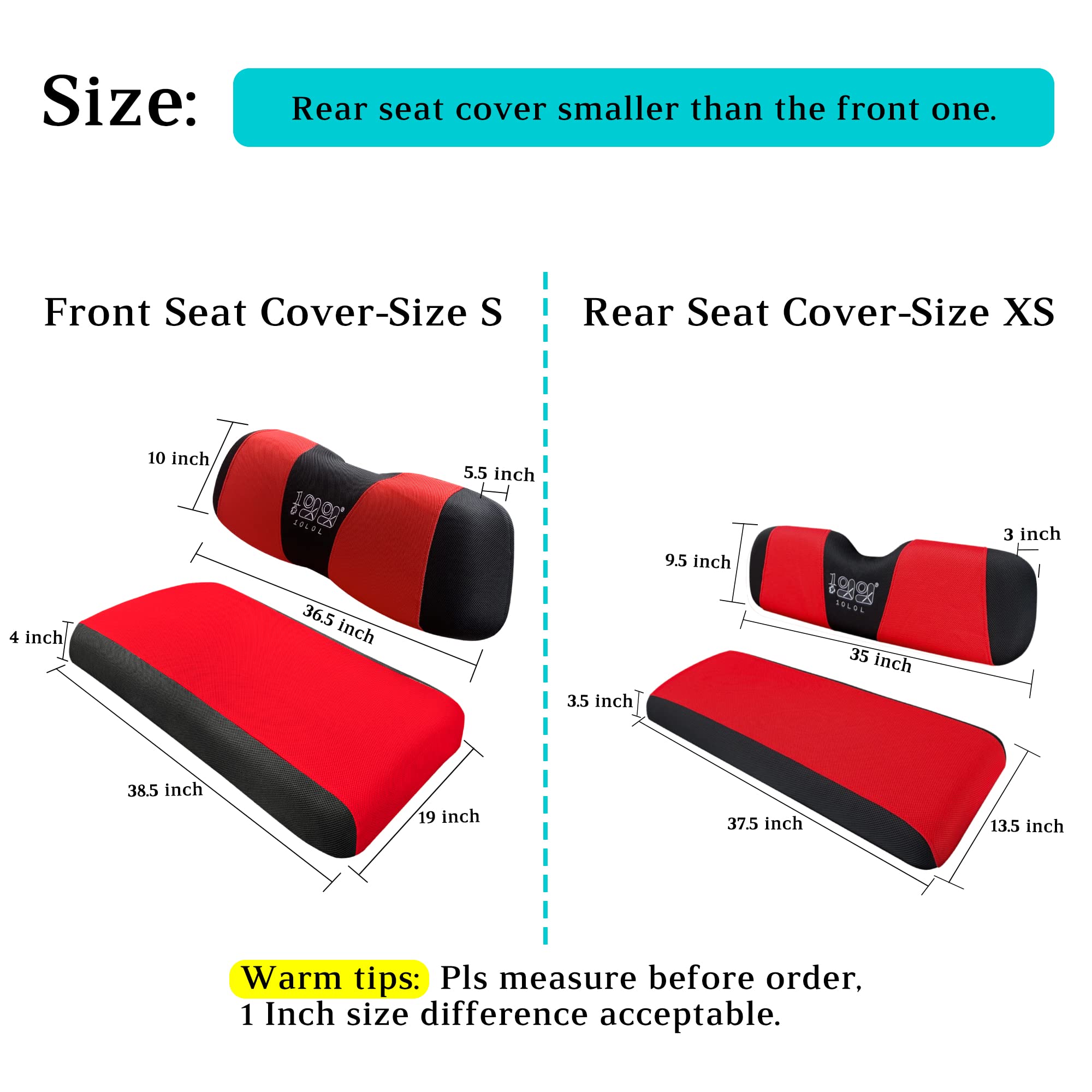 10L0L seat cover folded to show maintained seat movement