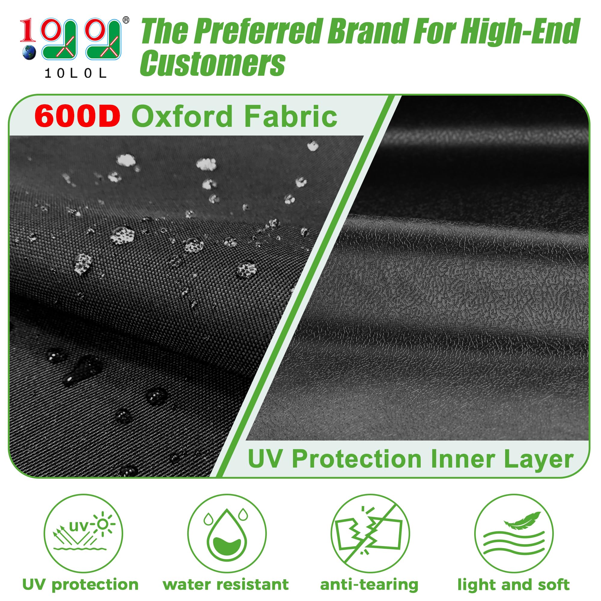 10L0L side door zipper entry open for quick ingress and ventilation