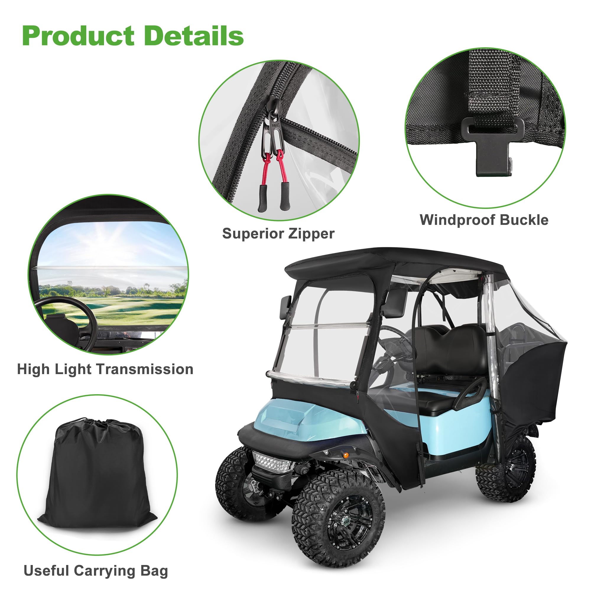 10L0L size comparison beside cart showing precise 57-inch short roof fit