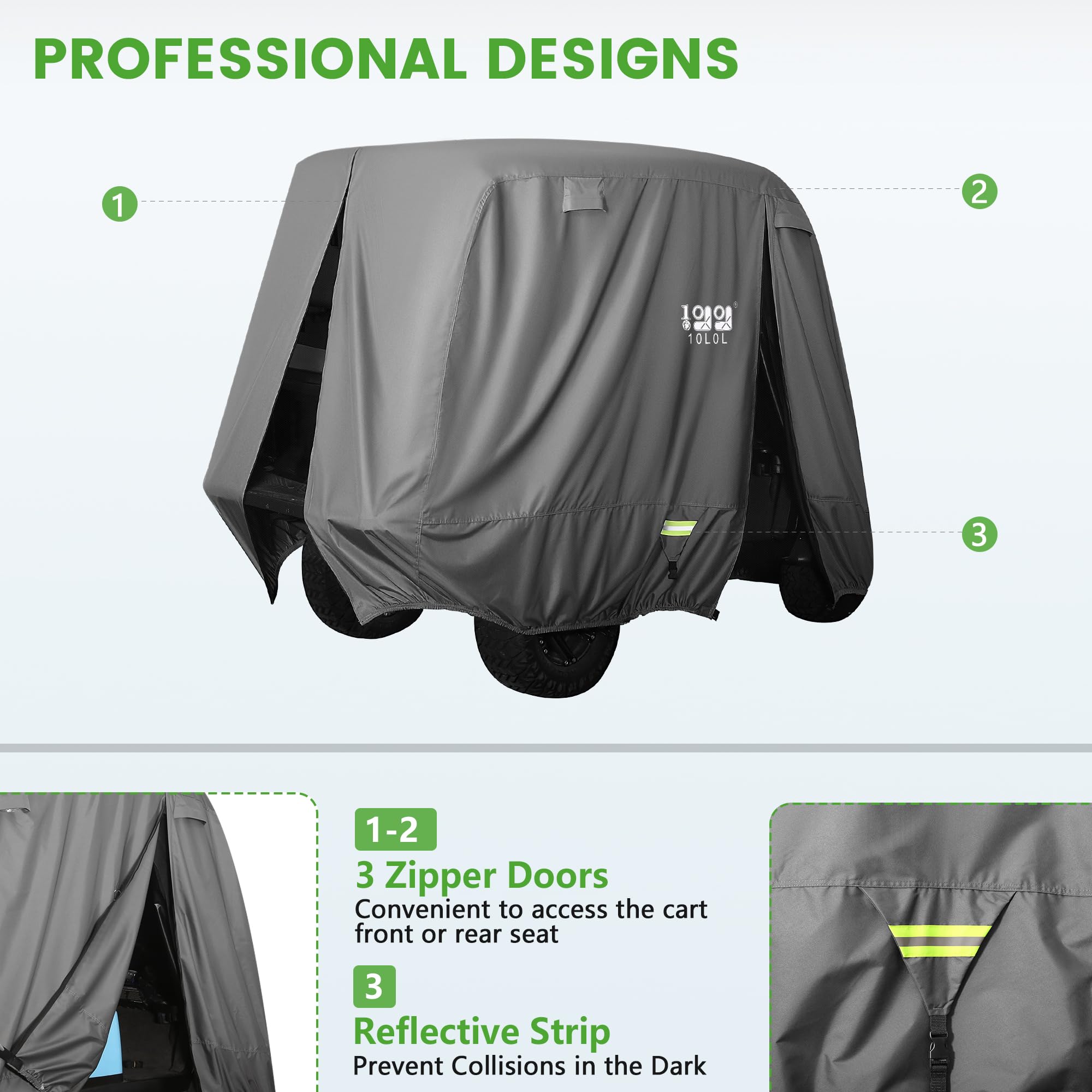 10L0L zipper access at driver side for quick retrieval