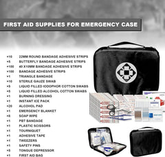 1st Aid open kit with organized compartments for quick-access convenience